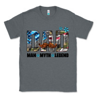 Charcoal Heather dad man myth legend Classic Tee - HRA Design Shop