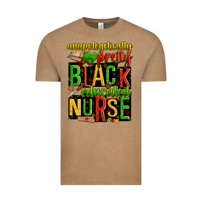 Unapologetically Pretty Black And Educated Nurse Vintage Tee by Zillion Design Studio | Teevron