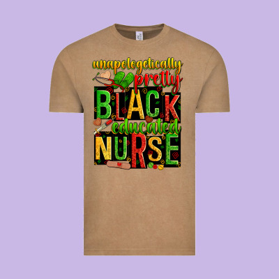 Unapologetically Pretty Black And Educated Nurse Vintage Tee Designed By Zillion Design Studio