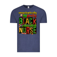 Vintage Denim unapologetically pretty black and educated nurse Vintage Tee - Zillion Design Studio