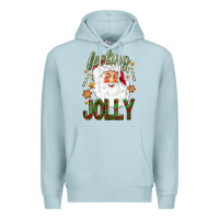 Blue Mist Feeling Jolly with Santa Premium Hoodie - NancyCooperArtShop