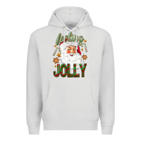 Dove Grey Feeling Jolly with Santa Premium Hoodie - NancyCooperArtShop