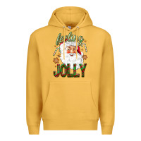 Mustard Feeling Jolly with Santa Premium Hoodie - NancyCooperArtShop