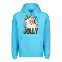 Ocean Blue Feeling Jolly with Santa Premium Hoodie - NancyCooperArtShop