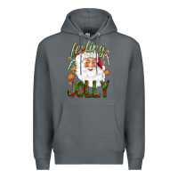 Rock Feeling Jolly with Santa Premium Hoodie - NancyCooperArtShop