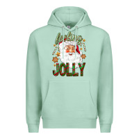 Seafoam Feeling Jolly with Santa Premium Hoodie - NancyCooperArtShop