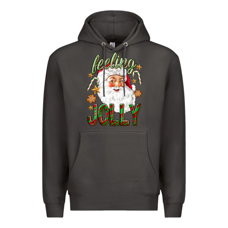 Feeling Jolly With Santa Premium Hoodie by NancyCooperArtShop | Teevron