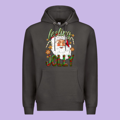 Feeling Jolly With Santa Premium Hoodie Designed By Nancycooperartshop