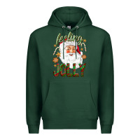 Sports Green Feeling Jolly with Santa Premium Hoodie - NancyCooperArtShop