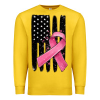 Lemon breast cancer ribbon american flag Premium Sweatshirt - MaliasSmallBusiness