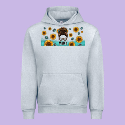 Western Mama Messy Bun Urban Hoodie Designed By Jasminsmagicworld