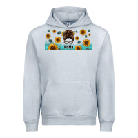 Heather Grey western mama messy bun Urban Hoodie - Jasminsmagicworld