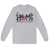 Moon Dust home of the free beacuse of the brave Long Sleeve Tee - CowhideDigitalArt
