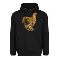 Black Cochin Chicken Heavyweight Hoodie - LillyAllenDesigns