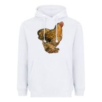 White Cochin Chicken Heavyweight Hoodie - LillyAllenDesigns