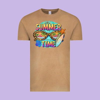 Summer Time Sunset Glasses Vintage Tee Designed By Barkaloodesign