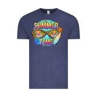 Vintage Denim summer time sunset glasses Vintage Tee - BarkalooDesign