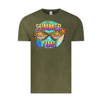 Vintage Olive summer time sunset glasses Vintage Tee - BarkalooDesign
