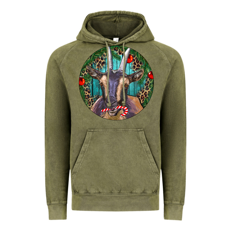 Dark Goat Christmas Vintage Hoodie by RanaPortraitStore | Teevron