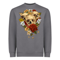 Storm Triangle Flower Skeletons Heavyweight Sweatshirt - RanaPortraitStore