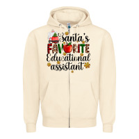 Sandshell santa's favorite educational assistant Zipper Hoodie - AdoDesignShop