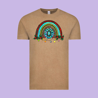 Gemstone Christmas Rainbow Vintage Tee Designed By Ranaportraitstore