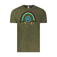 Vintage Olive gemstone christmas rainbow Vintage Tee - RanaPortraitStore