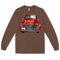 Chestnut western red truck front view Long Sleeve Tee - FaDigitalArtStudio