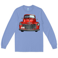 Colony Blue western red truck front view Long Sleeve Tee - FaDigitalArtStudio