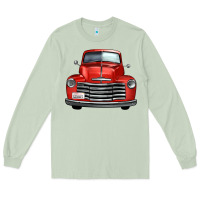 Matcha western red truck front view Long Sleeve Tee - FaDigitalArtStudio