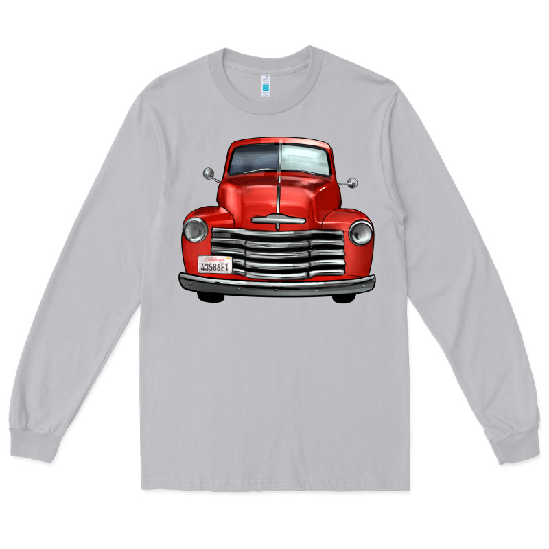 Western Red Truck Front View Long Sleeve Tee by FaDigitalArtStudio | Teevron