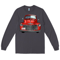 Smoke western red truck front view Long Sleeve Tee - FaDigitalArtStudio