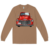 Toasted Coconut western red truck front view Long Sleeve Tee - FaDigitalArtStudio