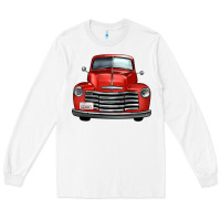 White western red truck front view Long Sleeve Tee - FaDigitalArtStudio