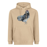 Mushroom Ameraucana Rooster Heavyweight Hoodie - LillyAllenDesigns