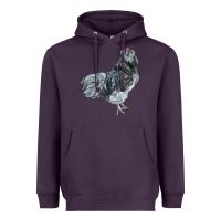 Plum Ameraucana Rooster Heavyweight Hoodie - LillyAllenDesigns