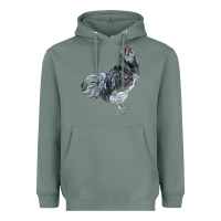 Sage Ameraucana Rooster Heavyweight Hoodie - LillyAllenDesigns