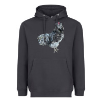 Smoke Ameraucana Rooster Heavyweight Hoodie - LillyAllenDesigns