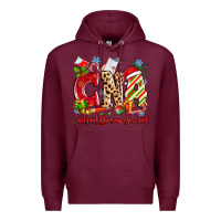 Burgundy CNA Certified Nursing Assistant Christmas Premium Hoodie - MaliasSmallBusiness