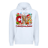 White CNA Certified Nursing Assistant Christmas Premium Hoodie - MaliasSmallBusiness