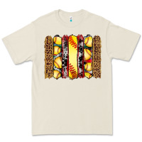 Bone softball serape leopard cowhide glitter brushstrokes Premium Tee - Artiststas