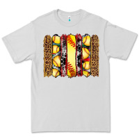 Dove Grey softball serape leopard cowhide glitter brushstrokes Premium Tee - Artiststas