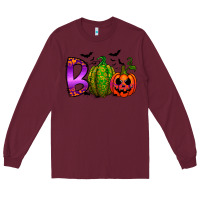 Burgundy boo halloween Long Sleeve Tee - RacoonDesign