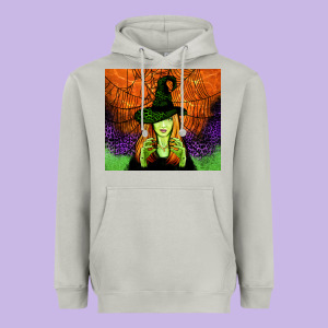 Halloween Witch Tumbler Heavyweight Hoodie Designed By Jasminsmagicworld