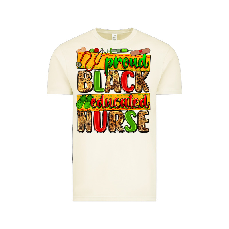 Proud Black Educated Nurse Vintage Tee by Zillion Design Studio | Teevron