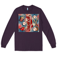 Plum baseball Long Sleeve Tee - AdoDesignShop