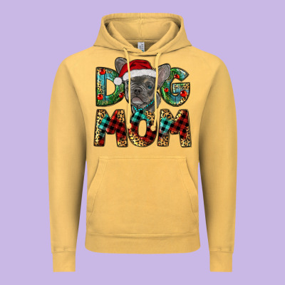 Christmas French Bulldog Mom Vintage Hoodie Designed By Ranaportraitstore
