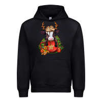 Black christmas baby cow hot cocoa Urban Hoodie - Jasminsmagicworld