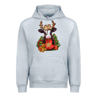 Heather Grey christmas baby cow hot cocoa Urban Hoodie - Jasminsmagicworld