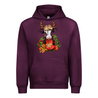 Mauve Wine christmas baby cow hot cocoa Urban Hoodie - Jasminsmagicworld